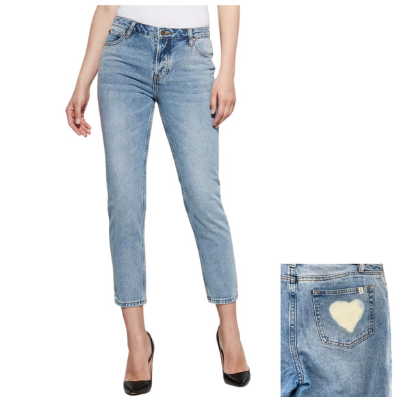 Buffalo David Bitton Denim - Buffalo David Bitton Payton High-Rise Rigid Girlfriend Jeans Tie Dye Heart 30
